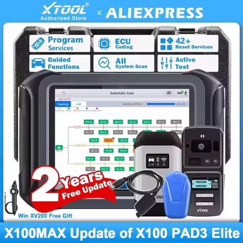 XTOOL X100 MAX Full Key Programmer Auto IMMO Key Fob Key Programming Tool With KC501 All Key Lost Al