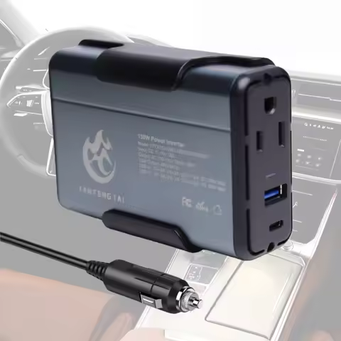 150W Power Inverter DC 12V to 110V AC Car Converter with 4.8A Adapter PD 30W and QC3.0 18W