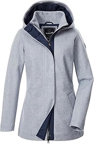 GW 78 WMN JCKT 43688-000 Women's Jacket/Transition Jacket Wool Look with Hood Steel Blue 38