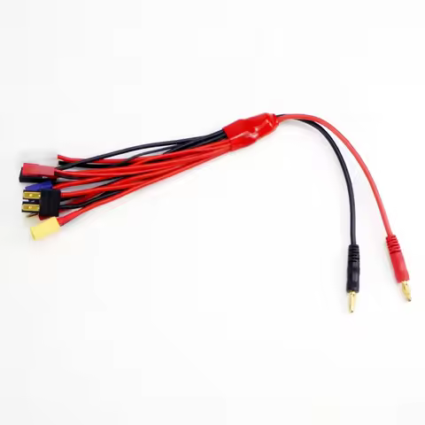 8 In1 Balance Charging 4.0mm Banana/XT60 to TRX Tamiya XT30 JST EC3 Wire Cable RC Charger Adapter Co