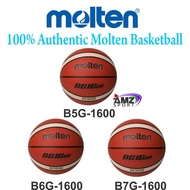 MOLTEN FIBA BASKETBALL B5G1600 B6G1600 B7G1600 100% ORIGINAL (Free Carry Net & Needle)