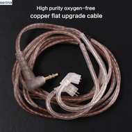 SERINA KZ Earphones Cord Silver Plated For KZ ZEX 2Pin Cable Twisted Cable High-Purity Oxygen-Free C