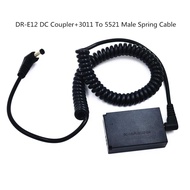 LP-E12 LPE12 Battery DRE12 DR-E12 DC Coupler With 3011 To 5521 Male Spring Cable For Canon EOS M M2 50 M10 M100