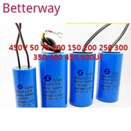 1pc CD60 motor water pump start capacitor 450V 50UF 75UF 100UF 150UF  200UF 250UF  300UF 350UF  400U