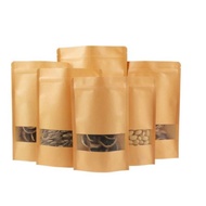 1 Brown Kraft Paper Zip Bag For Multi-Size Food