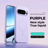 Magnetic Liquid Silicone Soft Phone Case, For Google Pixel 10 Pro XL, 10 Pro, Pixel 9A, 9 Pro XL, 9 