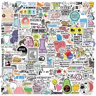 100Pcs/Set ❉ Chemistry & Physics & Biology‌ - Funny Science Slang Stickers ❉ Waterproof Fashion DIY 