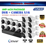 Cynics 2mp 1080p Full HD  STARLIGHT IR  CCTV Package 16-Channel CCTV Package Set 16CH SET PACKAGE