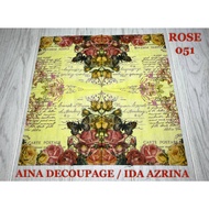 TISSUE / NAPKIN for Art and Craft - ROSE Flowers (Part 2)