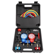 เกจวัดน้ำยาแอร์ สำหรับวัดน้ำยา R-410A R-22 R134a R-404A สายยาว 150 ซม. (60 นิ้ว) พร้อมหัวเติม 134a เ