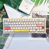 Singapore SMRT Keycaps PBT Cherry Profile for Alice 6.25u 7u Mechanical Keyboard