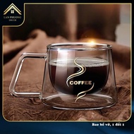 Double-sided glass cup with handle, capacity 150ml DC011