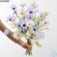 CACTUOE Artificial Flower, Silk 5 Heads 5 Heads Chamomiles, Home DIY Photography Props Room Wedding 