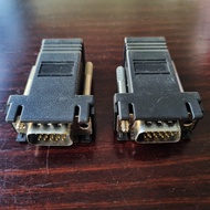 PRELOVED SEPASANG KONEKTOR VGA EXTENDER MALE TO LAN FEMALE 25M CAT6