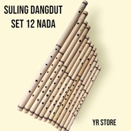 ORIGINAL alat musik suling dangdut 1 set suling bambu 12 biji suling