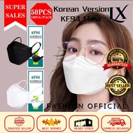 【FAST SHIP】50pcs by 10pcs Bundle Pack KF94 3D Fish Mouth Face Mask Disposable Earloop 4play Mask