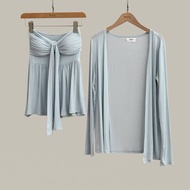 Penny Babydoll and Cardi Set - Blue