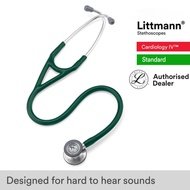 Littmann Stethoscope Hunter Green Tube, Standard-Finish Chestpiece, Cardiology IV 6155
