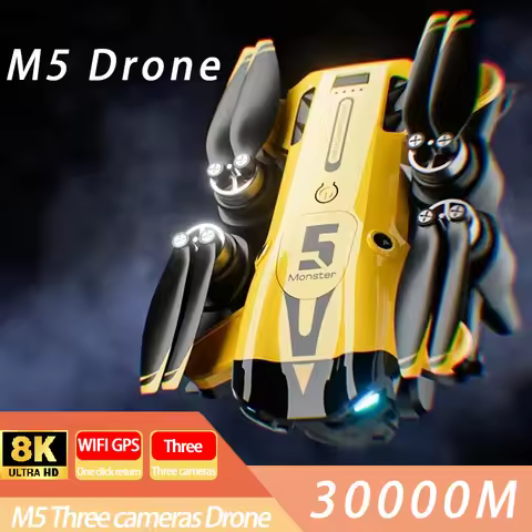 New M5 Three Camera Drone High Definition Aerial Photography Remote Control Aircraft Optical Flow Po