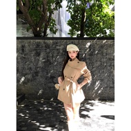 Design Feel Women 2025 Autumn Winter Giant-looking Windbreaker Narrow Waist Short Small Top Jacket K