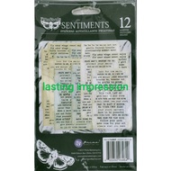 Prima, Sentiments (Option 1)