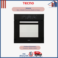 Tecno TBO630 (Black) 6 Multi-Function Electric Built-In Oven