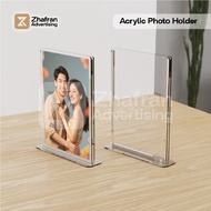 Acrylic Frame 2R 3R 4R 5R Aesthetic Photo Frame Acrylic Photo Holder for Restaurant Menu, QRIS Place