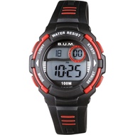 BUM Equipment Digital 10ATM Water Resistant Silicone Band Teenage Unisex Round Shape Watches model B
