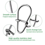 10pcs oval Fishing Snaps with Connector Pin Hooks Fishing Snap Swivel Snap Swivel