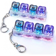 2 Unit Mainan Fidget Papan Kekunci, Papan Kekunci Klik Fidget Bercahaya, Mainan Klik Jari dengan But