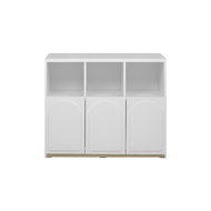Koncept Furniture ตู้เตี้ย KC-PLAY รุ่น NORDIS/C90 cm. สีขาว-ลินเบิร์ก (90x40x75 ซม.)