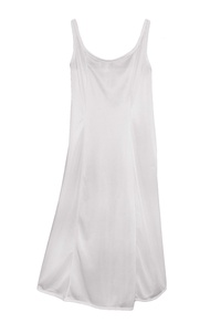 Little Things Mean A Lot Girls White Simple Princess Style Tea or Knee Length Nylon Slip with Adjust