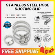 Anti-Rust Lock Clamp 4" 6" 7" 8" Hose Clip Adjustable Pipe Clip Stainless Steel Ducting Durable Fasteners Duct Clip