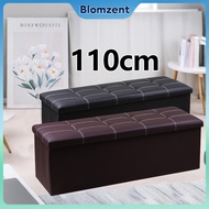 L76cm/110cm Large Capacity Storage Bench Foldable Storage Stool Storage Sofa Storage Chair Box Stora