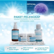 Adera Paket skincare Glowing Cream, Facial Wash, Toner, Wajah Cerah