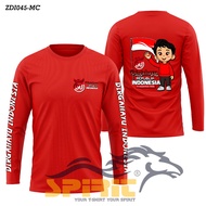KATUN Indonesian Independence Day Shirt August 17, 2025, Independence Day 80th Cotton 24s Long Sleev