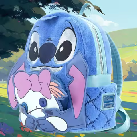 Stitch and Scrump Buddy Mini Backpack Double Shoulder Bags Cute Backpack Bag Outdoor Leisure Bag Gir
