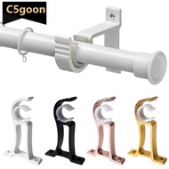 C5GOON Thicken Aluminum Alloy Curtain Rod Brackets Home Ceiling Curtain Rod Installation Hook Room Drapery Wall Mounted Hanging Rack M1P9