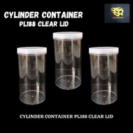 CYLINDER CONTAINER PL188 WITH CLEAR LID/BALANG CYLINDER PENUTUP CLEAR/ BALANG PL188