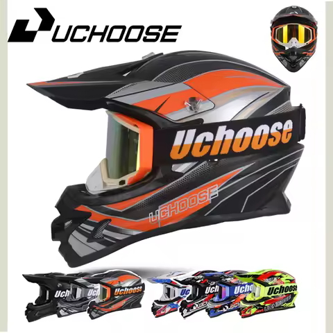UCHOOSE DOT unisex-Adult Motorcycle Helmets Motocross Kask Cross Downhill Casco Off Road Helmet Raci