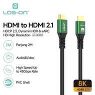 Myroots X Log On Kabel HDMI to HDMI 2.1 8K Male to Male 2 Meter LO-HMD01 High Resolution