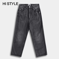 HI STYLE Men Wide Leg Long Jeans - Black - HSR510127 / Seluar Panjang Jeans - Hitam
