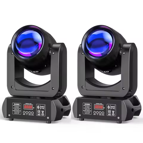 Yiflamefly 2Pcs 150W Beam Moving Head Light 18 Prisms Stage Light DMX DJ Lights For Concert Party We