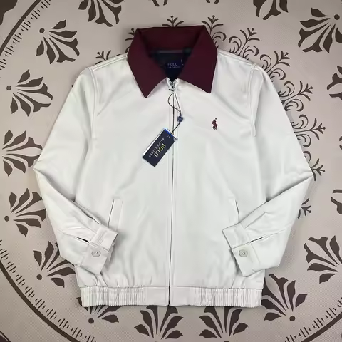 2025 New Hot Ralph Lauren Women Men Collar Short Loose Solid Color Jacket Business Casual Thin Coat