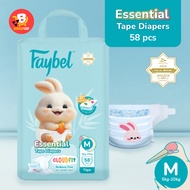 Faybel Baby Essestial TAPE Diaper - M 58pcs (TAPE)