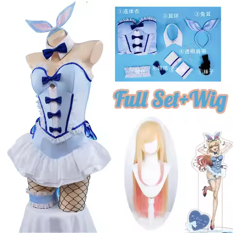 New Kitagawa Marin Blue Bunny Girl My Dress-Up Darling Marin Kitagawa Bunny Girl Cosplay Costumes Ro