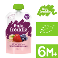 Little Freddie Pouches  (6m+) - StrawberriesBlueberries & Oats 100g [Expiry date: Jan 26]