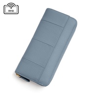 Leather Wallet Rfid Long Zipper Ladys Wallet Trunk Card Change Integrated Large Capacity Hand For Mo