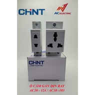 AC30-124 3-pin rail socket/ AC30-103 Genuine CHINT 2-pin rail socket