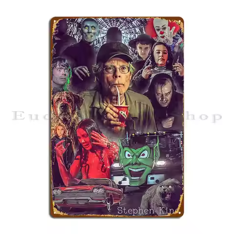 Stephen King Tribute Metal Sign Garage Classic Pub Printed Party Tin Sign Poster